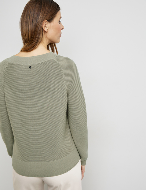 Pullover mit Raglanarm und Struktur-Strick