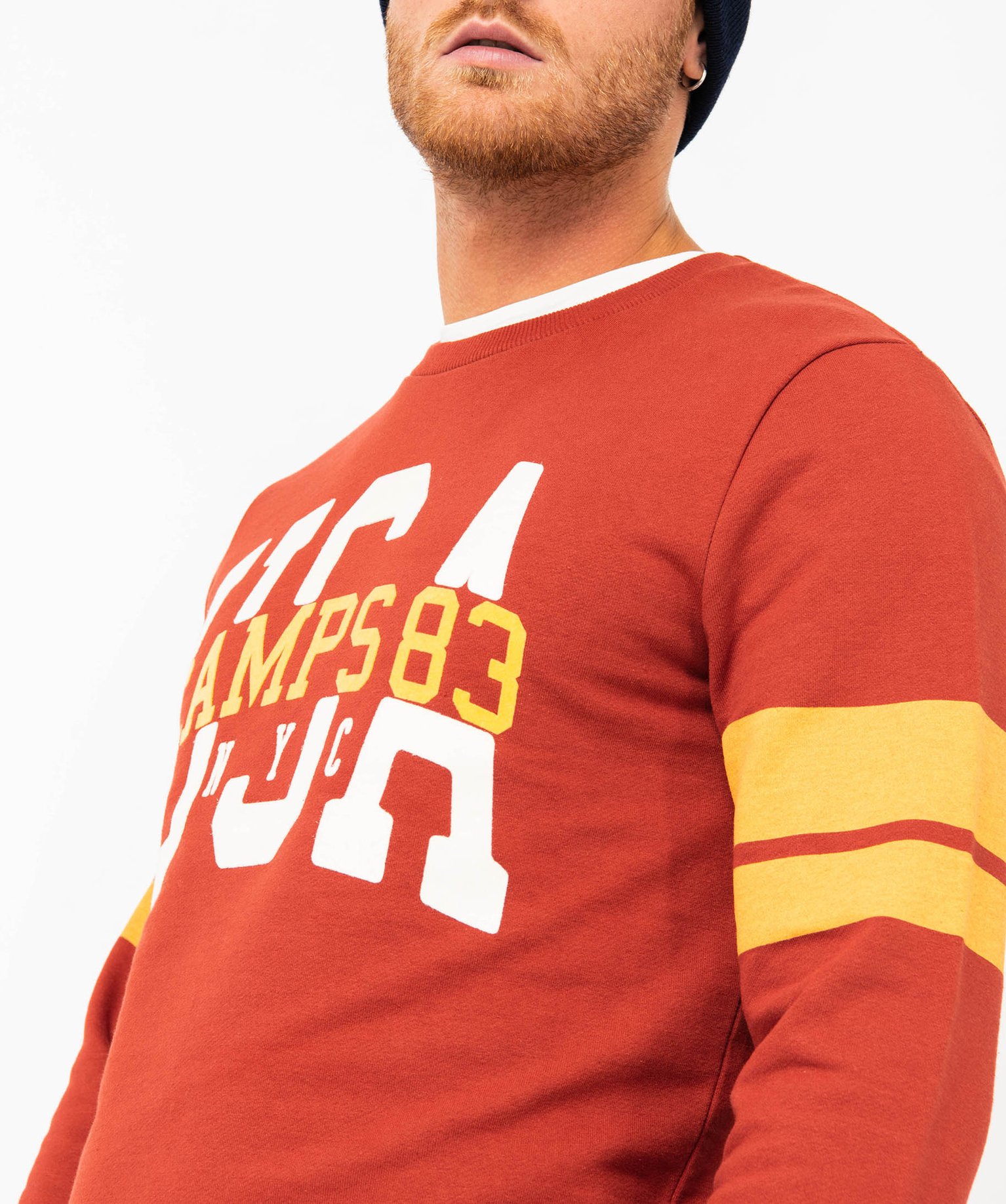 Sweat à col rond homme - Camps United rouge | GEMO