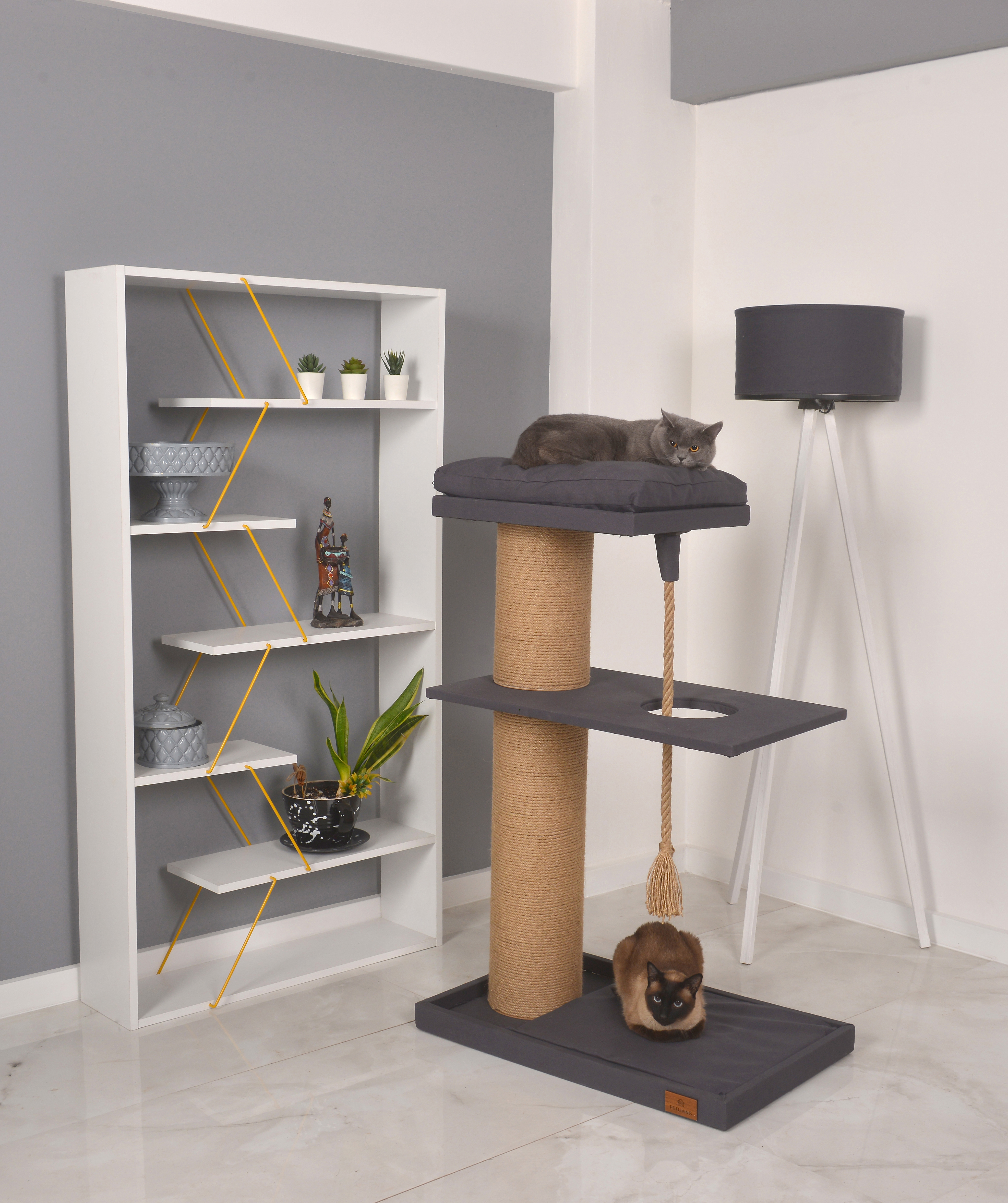 Petliving Kratzbäume Petliving Kratzbaum Lio XXL anthrazit