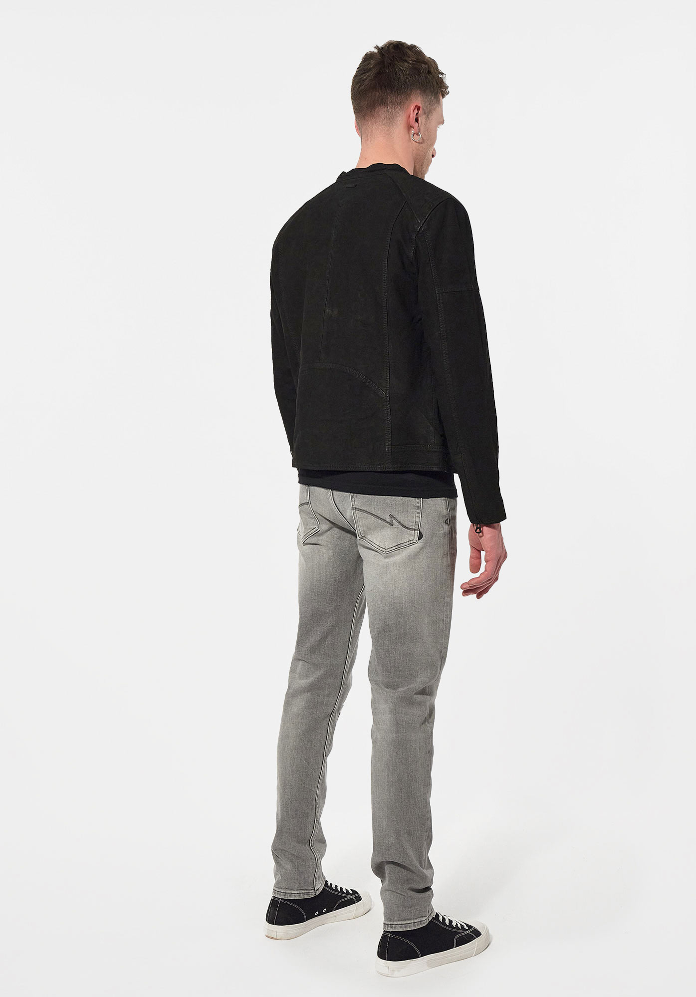 KROMA  Veste en cuir suédé noir Homme