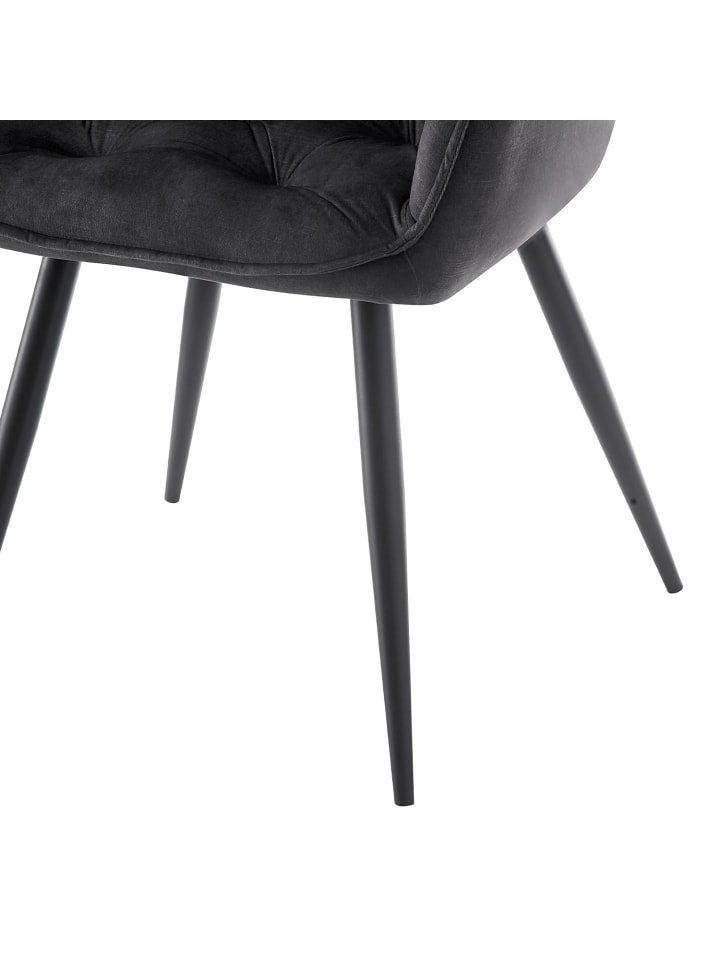 B&D Home 2er-Set: Esszimmerstuhl DIETER in Anthrazit - (B)56 x (H)84 x (T)61 cm günstig kaufen onesize