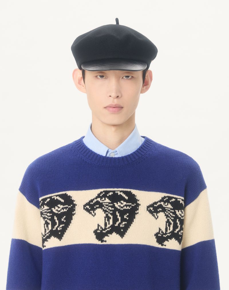 Valentino uldtrøje med panterjacquardmotiv