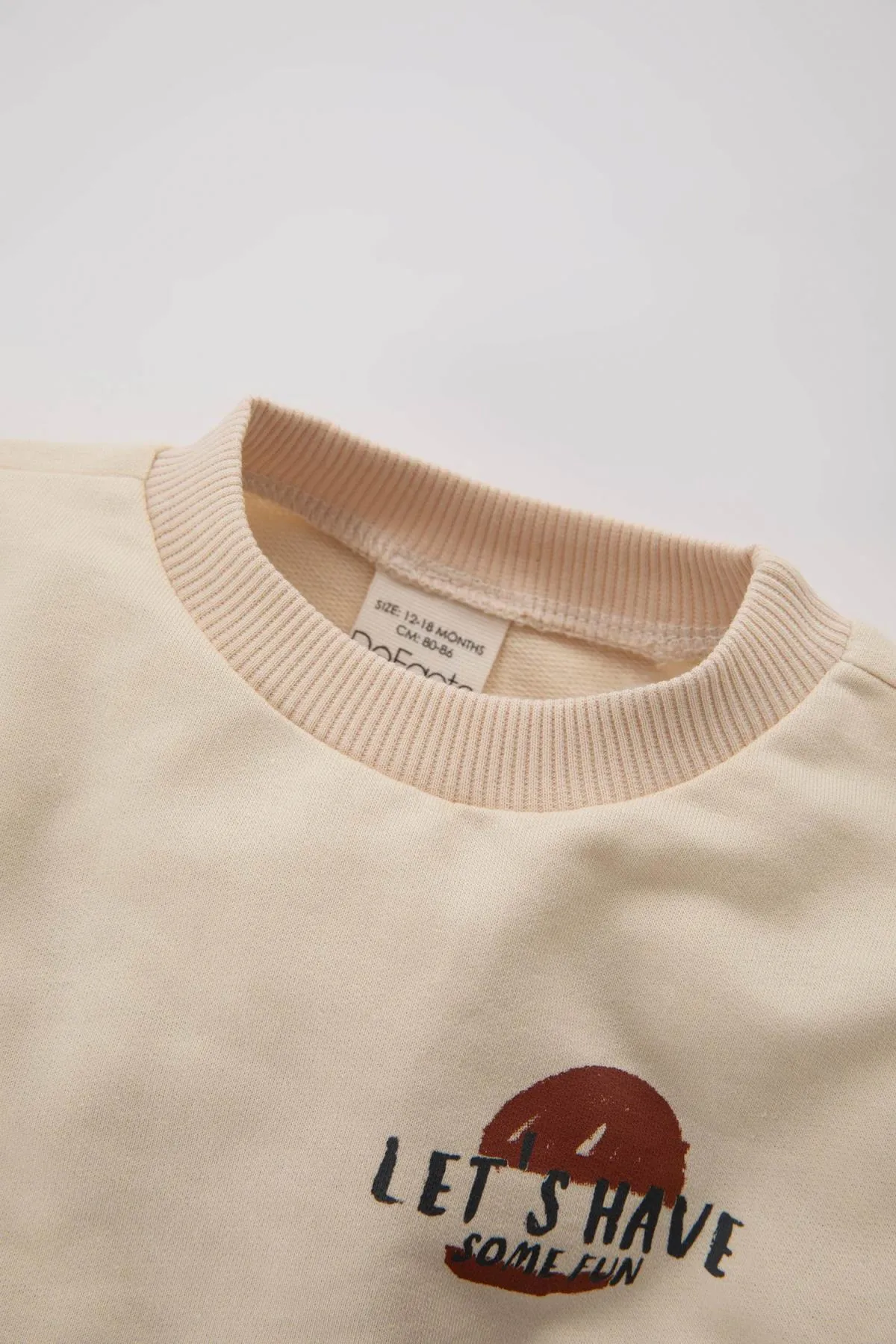 DeFacto  Bedrucktes Sweatshirt-Trainingsanzug-Unterteil für Babys, 2-teiliges Set
