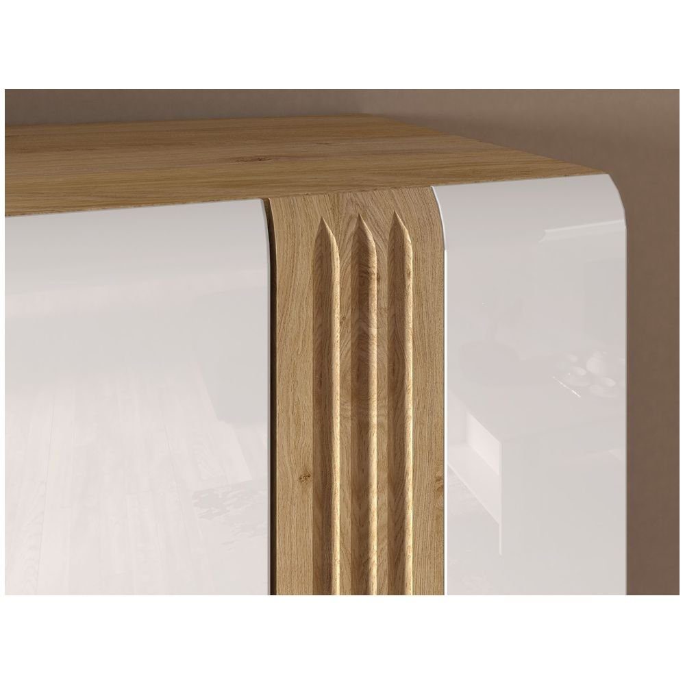 Lomadox Wohnwand AKRON-131, (5-St., 5-tlg), Wohnzimmermöbel Vitrine, Highboard, Lowboard, Sideboard, Wandboard