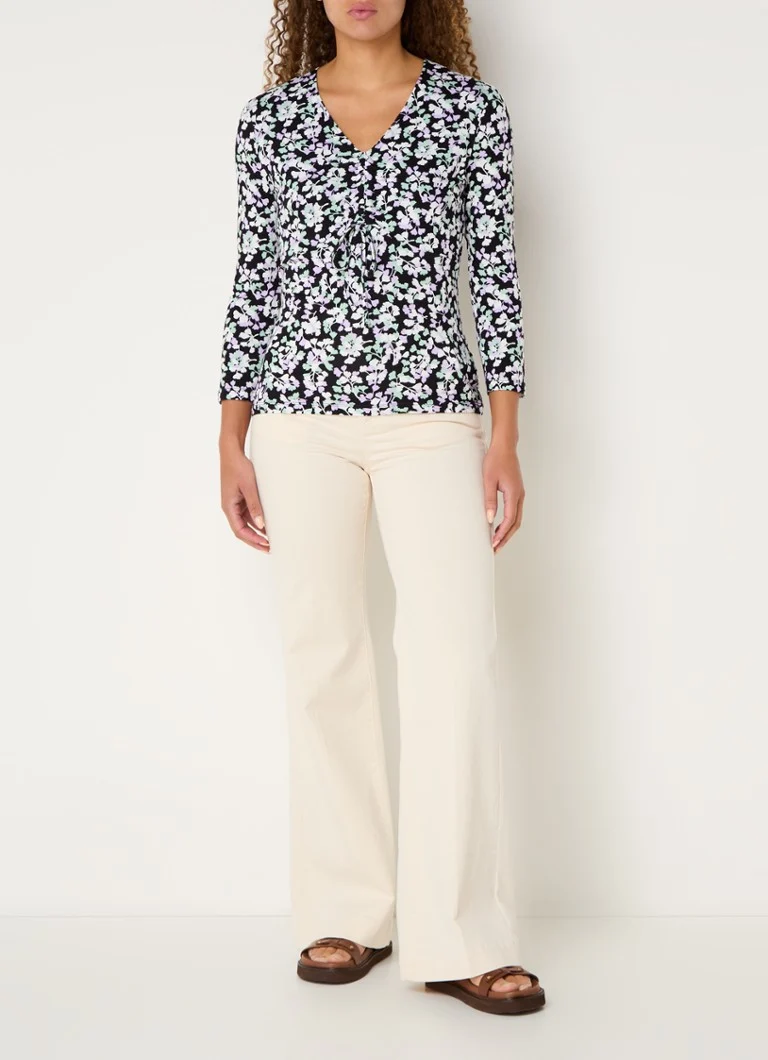 Top Simmy di Hobbs con stampa floreale e dettaglio a fiocco.