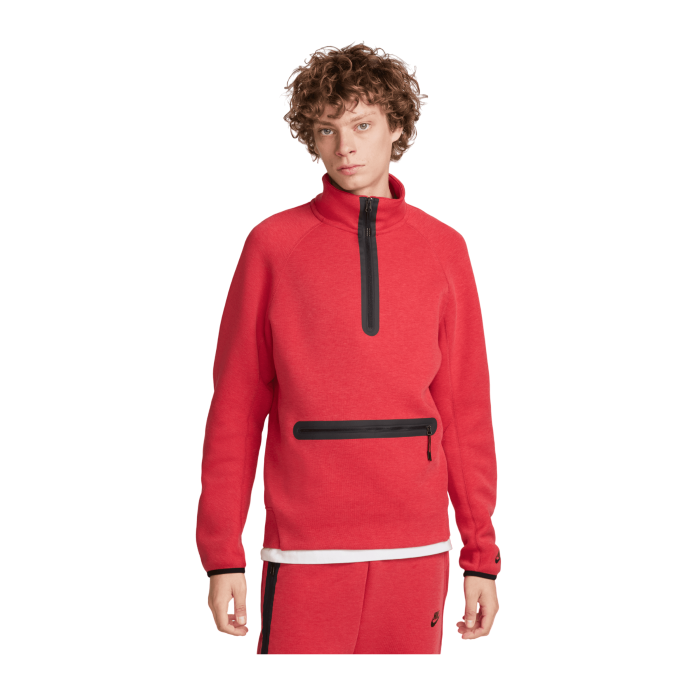 Nike Tech Fleece HalfZip Sweatshirt Rot F672