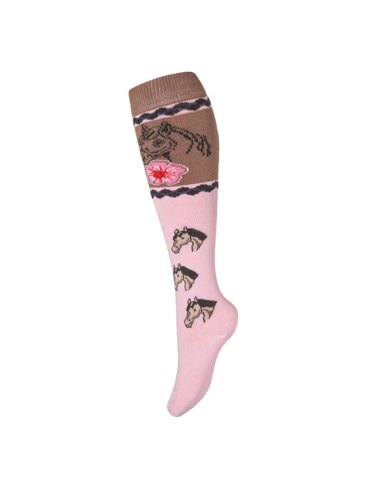 Cotton Prime® Kinder Kniestrümpfe 6 Paar, mit Pferde Motiven in Rosa günstig kaufen
