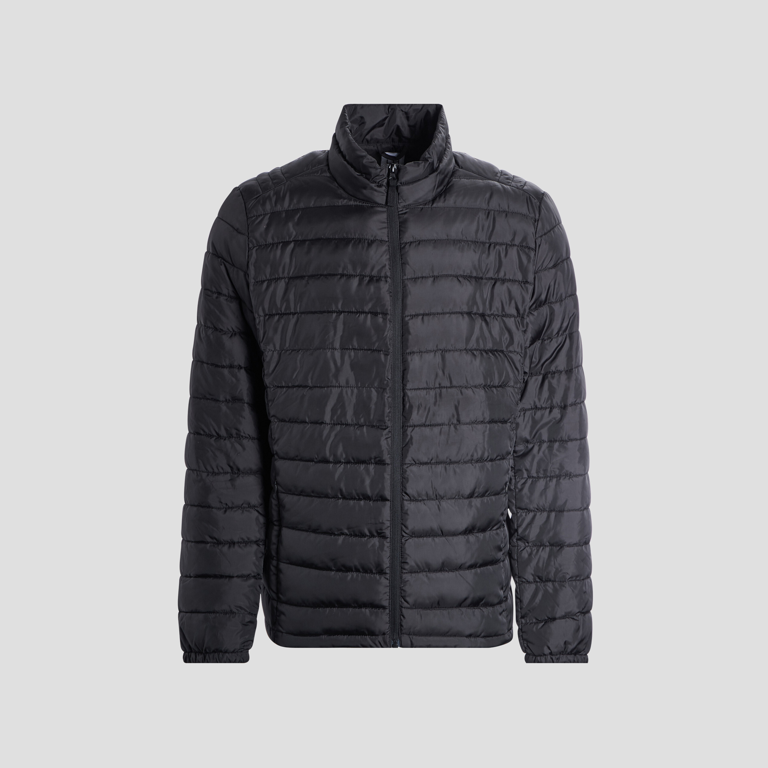 Doudoune légère droite zippée noir homme | La Halle