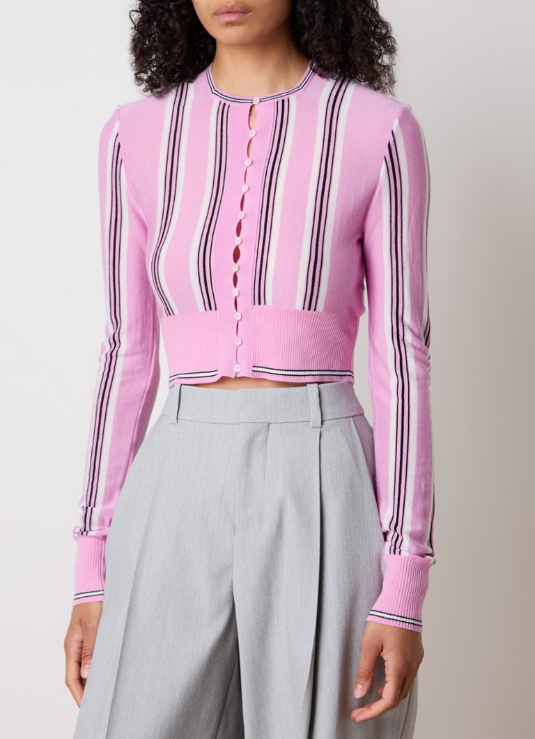 Jacquemus  Spiaggia fijngebreid cropped vest in scheerwolblend met streepprint