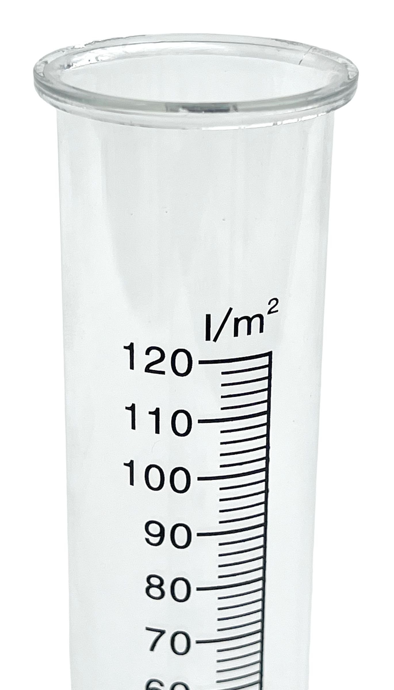 DanDiBo Regenmesser Glas 15 cm 85643 - Ersatzglas für Niederschlagsmesser Regenmesser