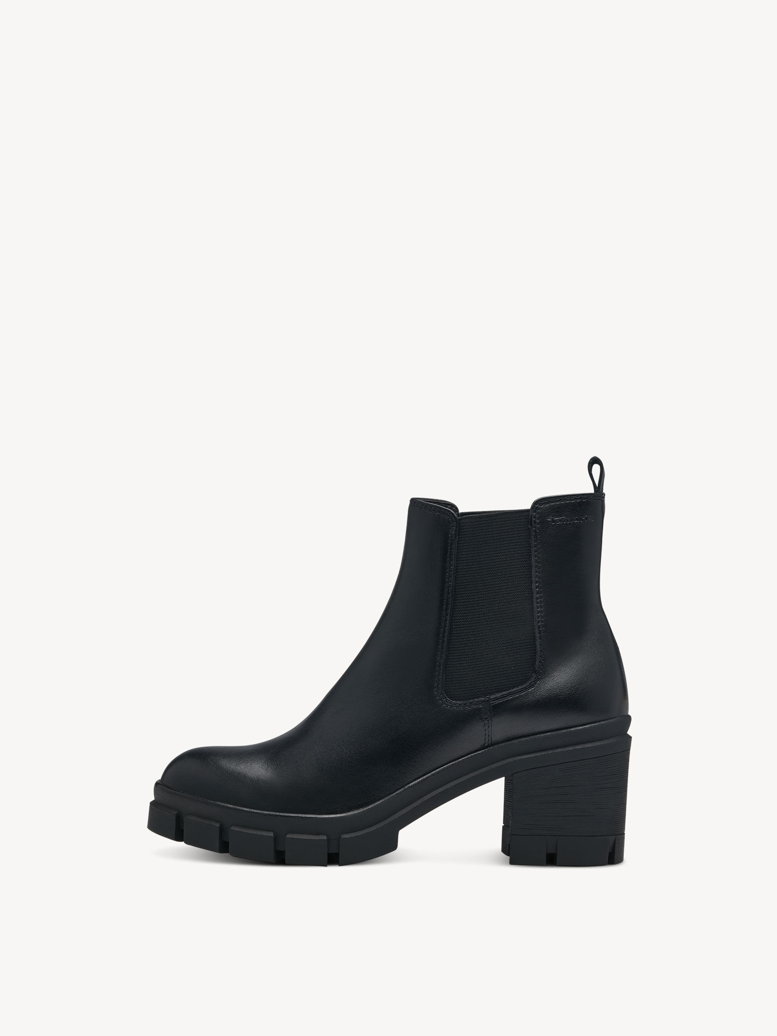 Bottine Chelsea en cuir - noir