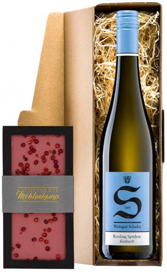 Weihnachtsgeschenk Riesling mit Schokolade - Weingut Schales