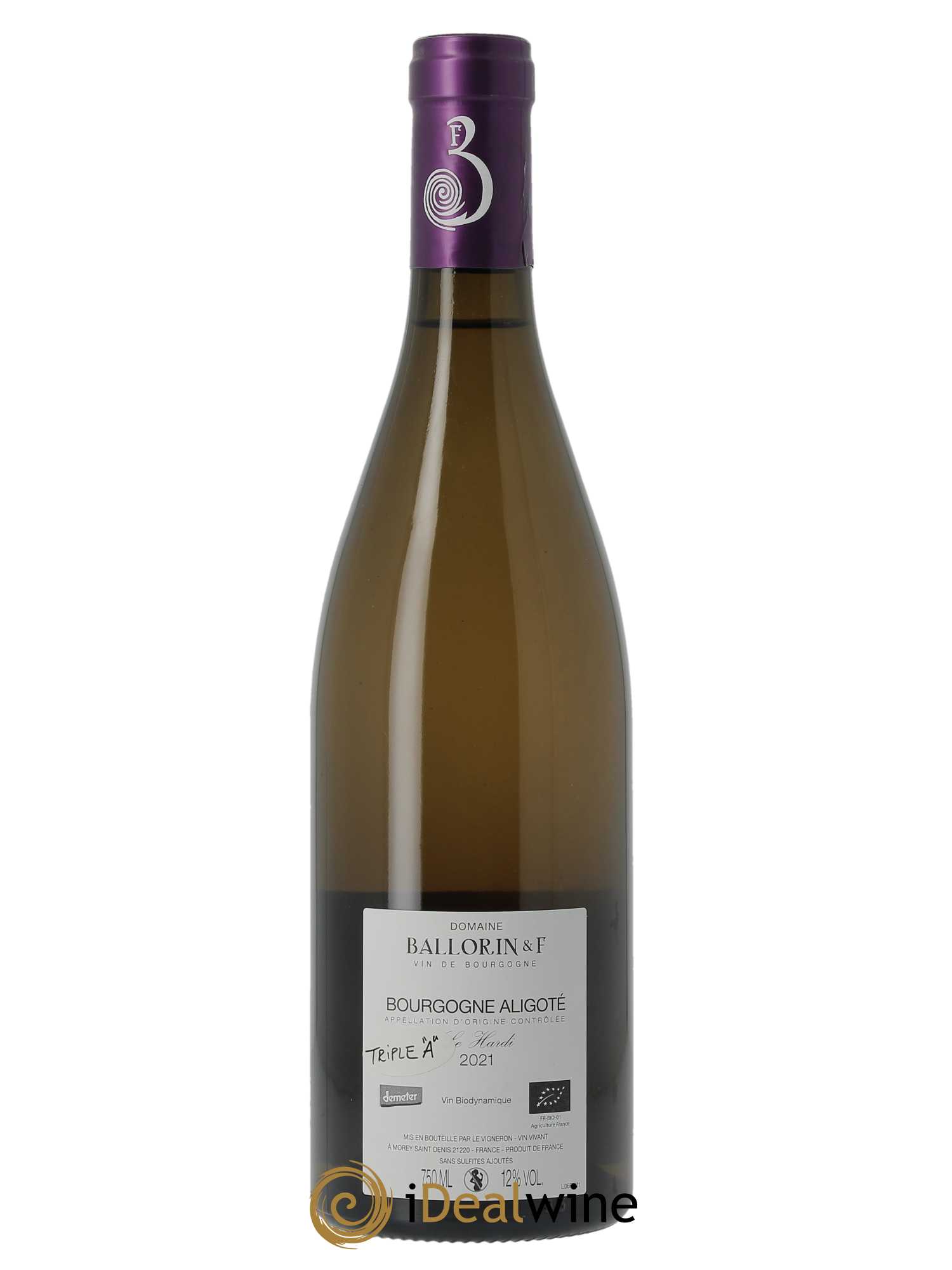 Bourgogne Aligoté Le Hardi Ballorin & F(Domaine)  2021 - Lot de 1 Bouteille