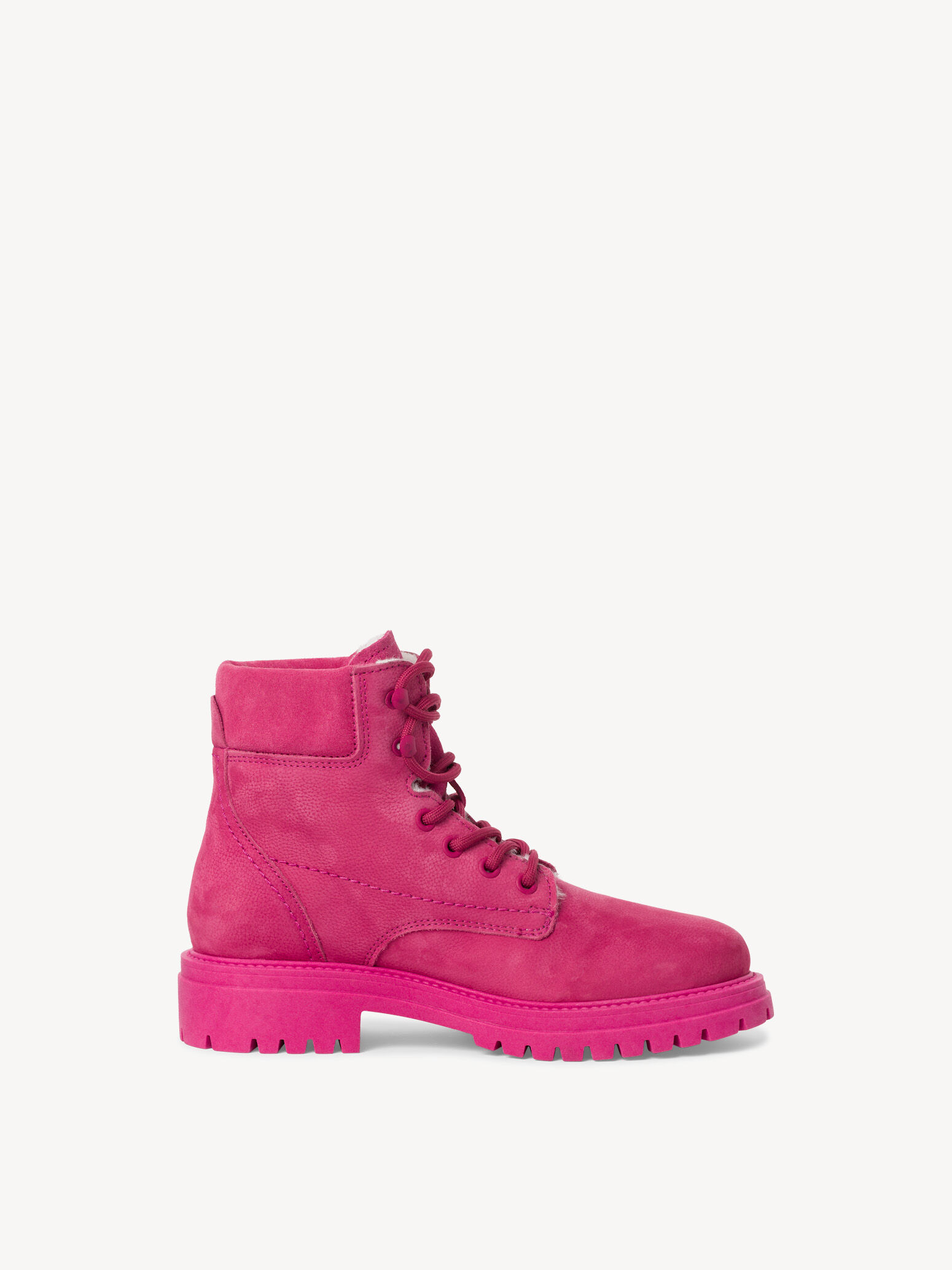 Bottine en cuir - rose fuchsia doublure chaude