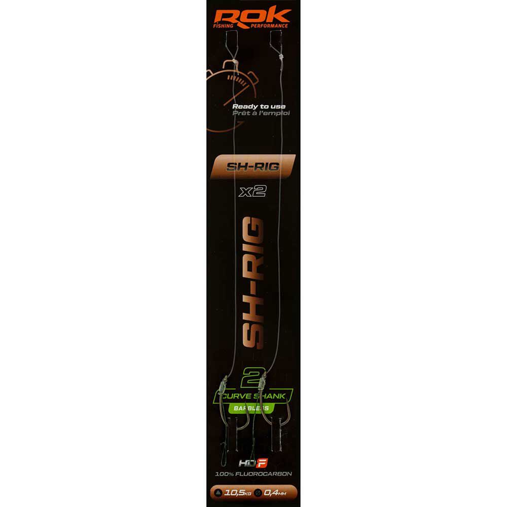 Rok Sh-Rig Curve Shank Barbless Leader (x2)