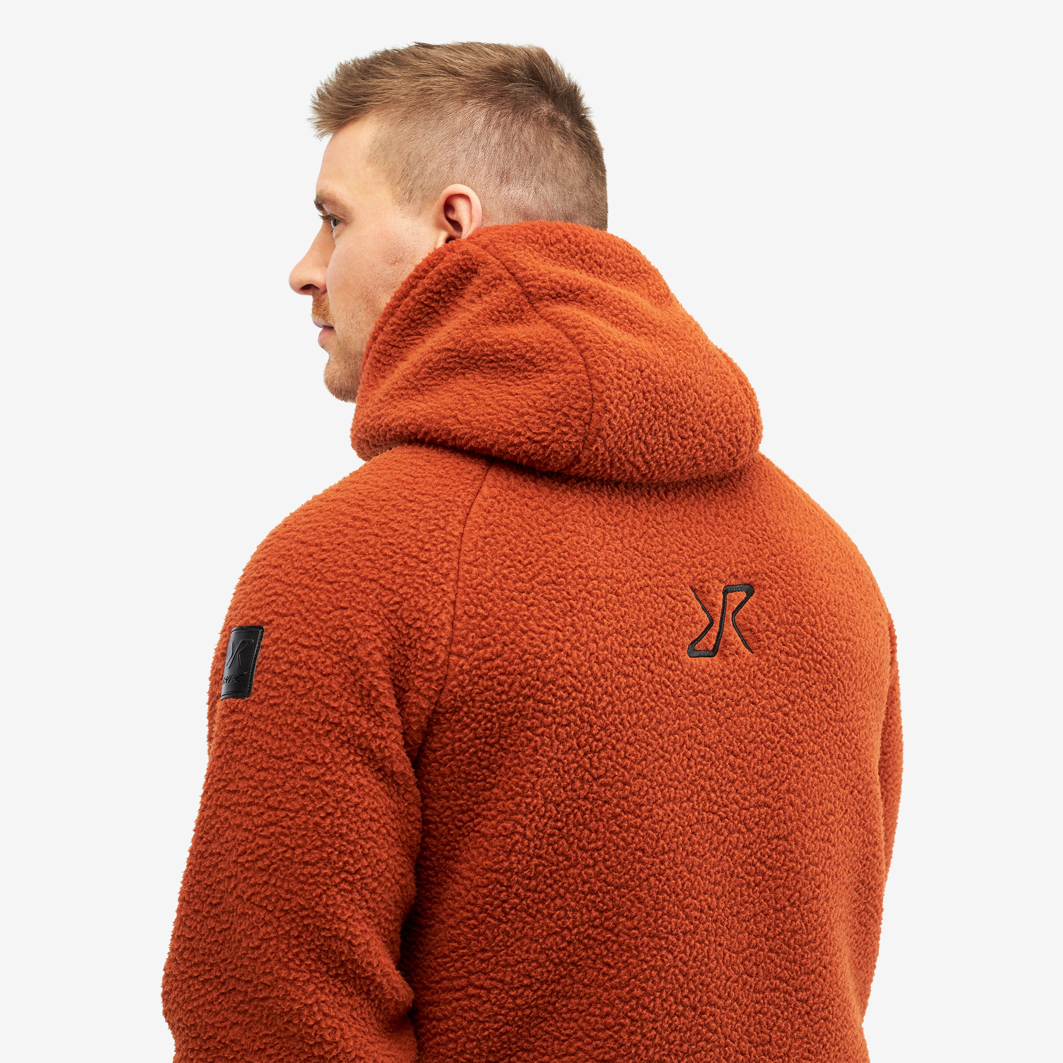 Sherpa Hoodie Homme Rusty Orange