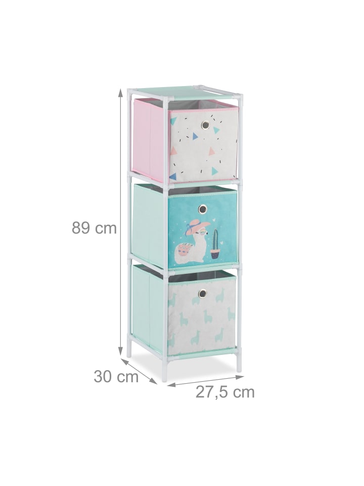 relaxdays Kinderregal Lama in Bunt - (B)27,5 x (H)89 x (T)30 cm günstig kaufen onesize