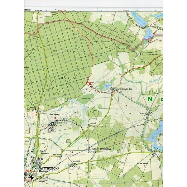 Östliche Prignitz - Wittstocker Heide 1 : 50 000 - Wanderkarte
