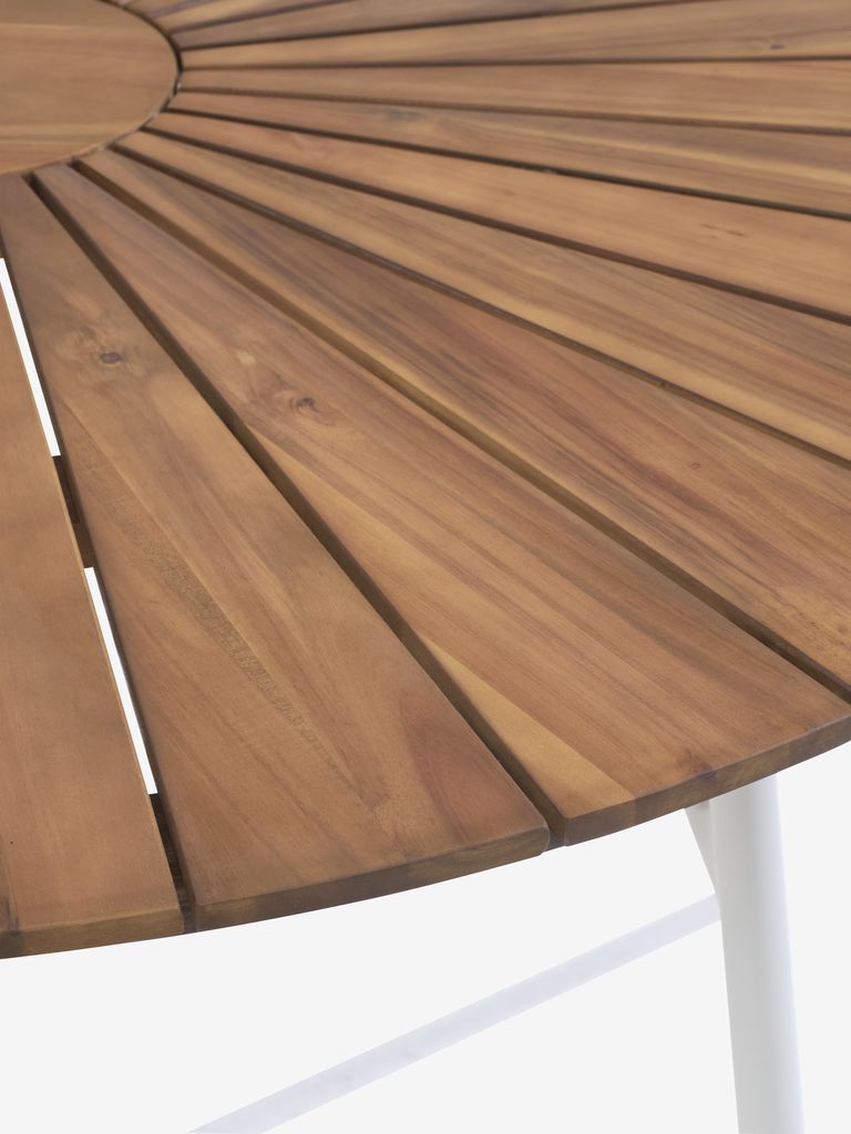 BASTRUP Table de jardin BASTRUP Ø120 Bois dur/Blanc