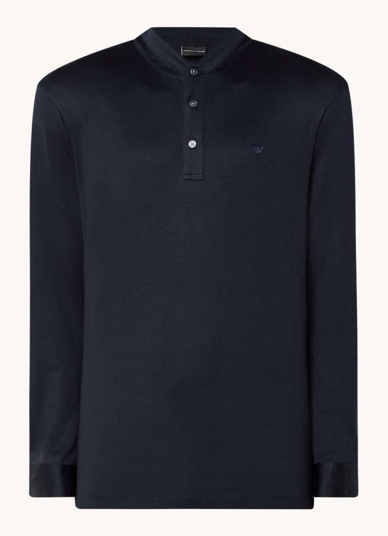 Emporio Armani Regular fit polo in lyocell blend with logo embroidery