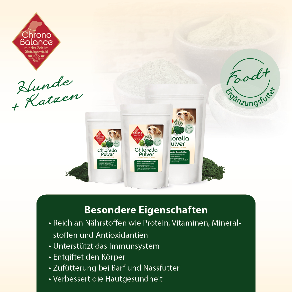 ChronoBalance Ergänzungsfutter & Aufzucht ChronoBalance Chlorella Pulver 100 g