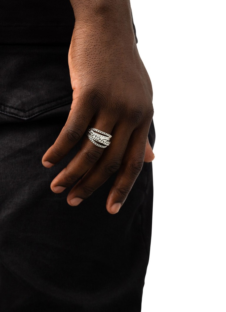 Buddha to Buddha  Multi Chain Nathalie ring van zilver