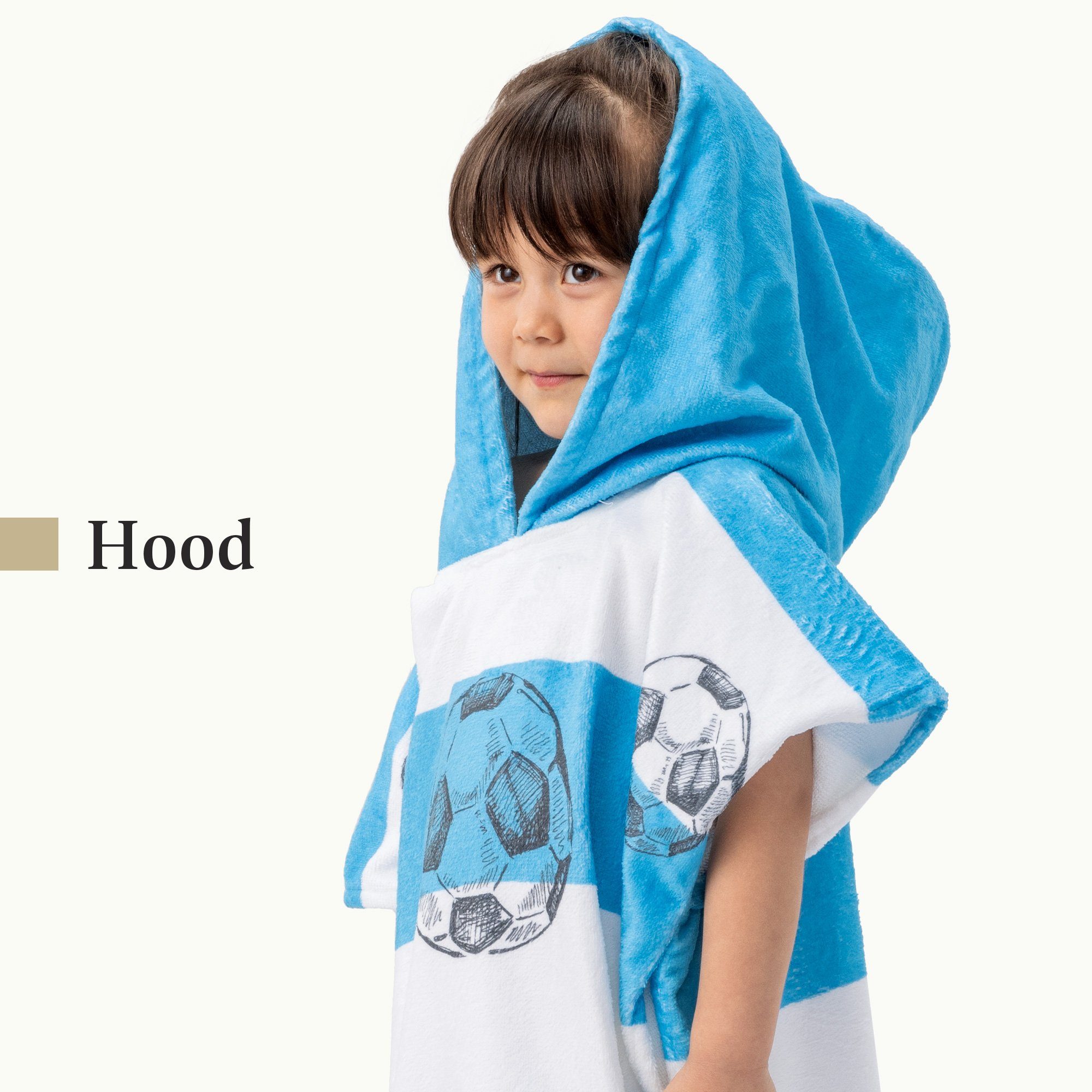 HOMELEVEL Kinderbademantel Kinder und Baby Badeponcho - Poncho Handtuch für Strand Schwimmbad, Baumwolle