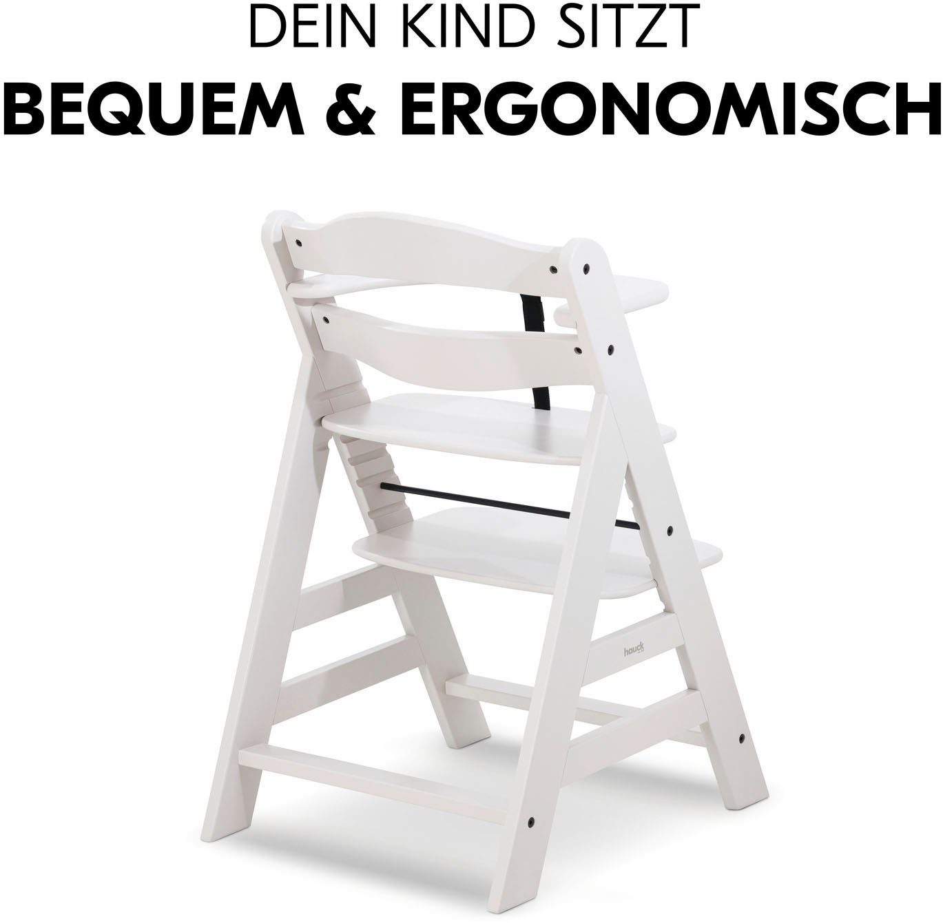 Hauck Hochstuhl Alpha+, Creme, FSC® - schützt Wald - weltweit