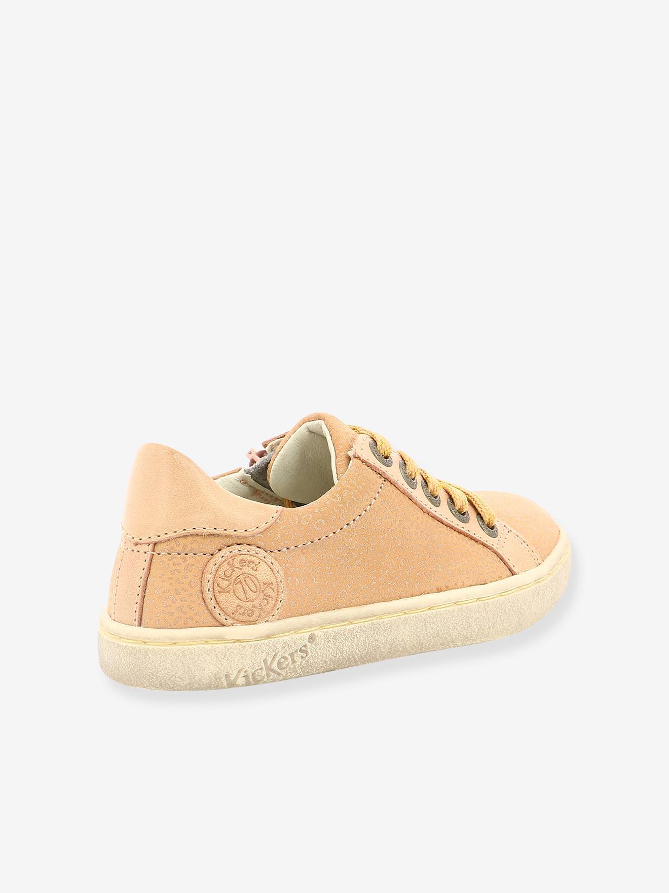 Baskets sneakers cuir fille Lykool KICKERS® rose