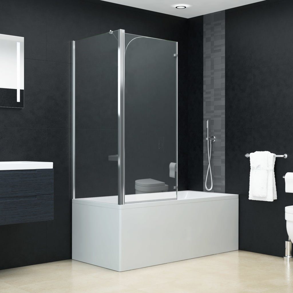 DOTMALL Badewannenaufsatz Einscheibensicherheitsglas, (2-fach), Faltbar,L x B x H: 120x68x130 cm
