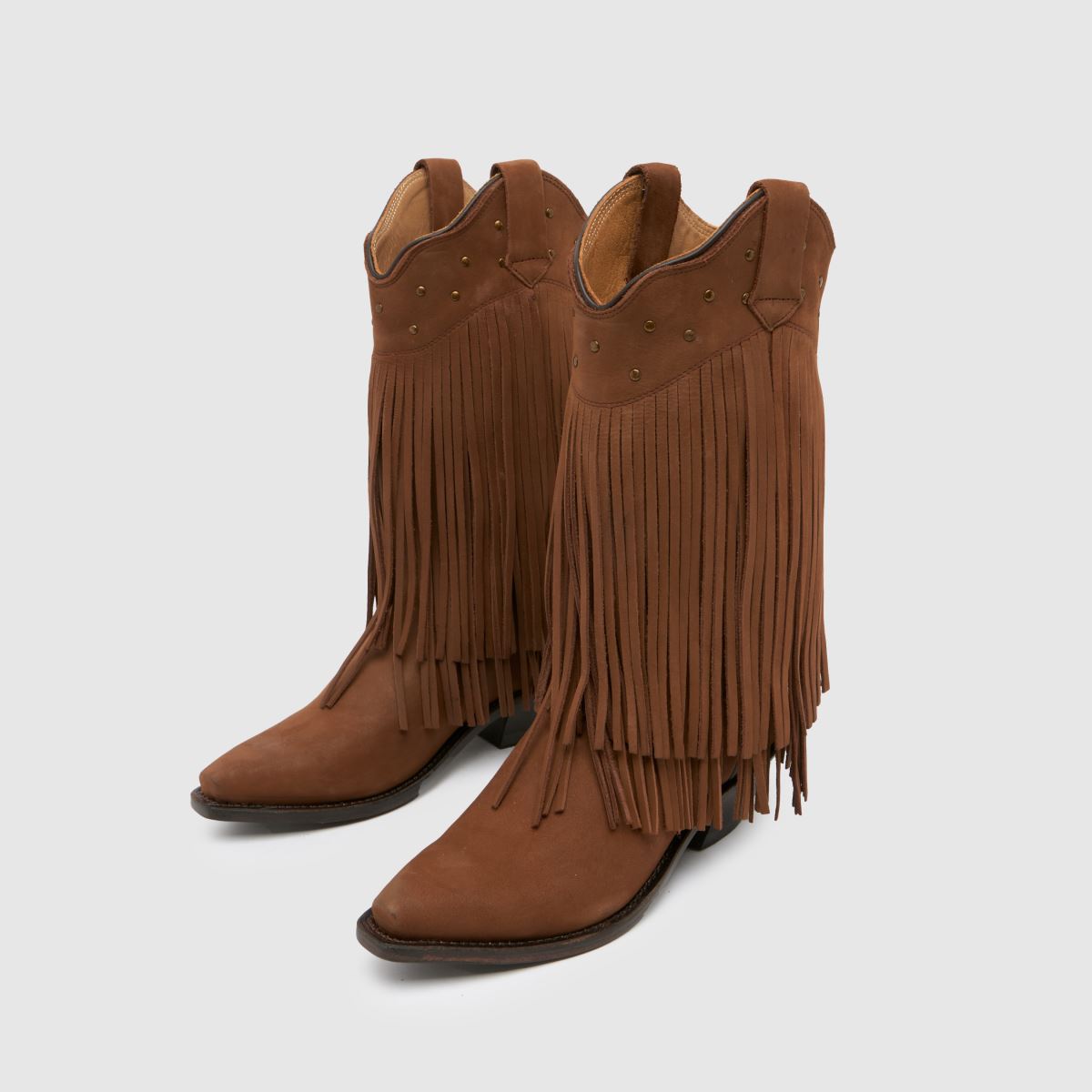 Old West – Bruna westernstövlar med tofs