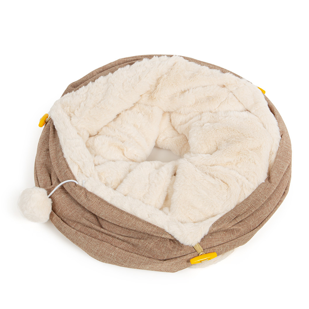 Canadian Cat Company Katzentunnel Canadian Cat Company Katzentunnel XXL mit Kuschelfell beige