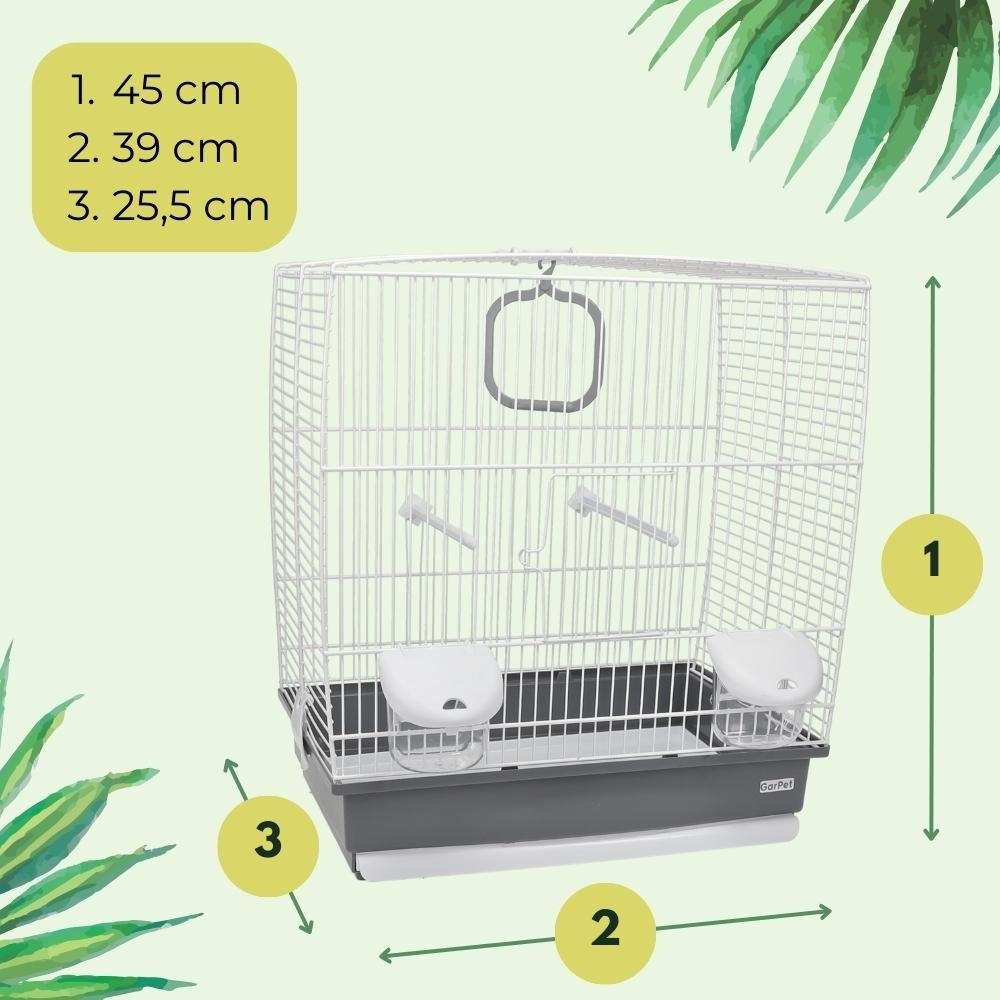 GarPet Vogelkäfig Vogelkäfig Wellensittich Kanarien Käfig für Vögel Transport Vogelbauer