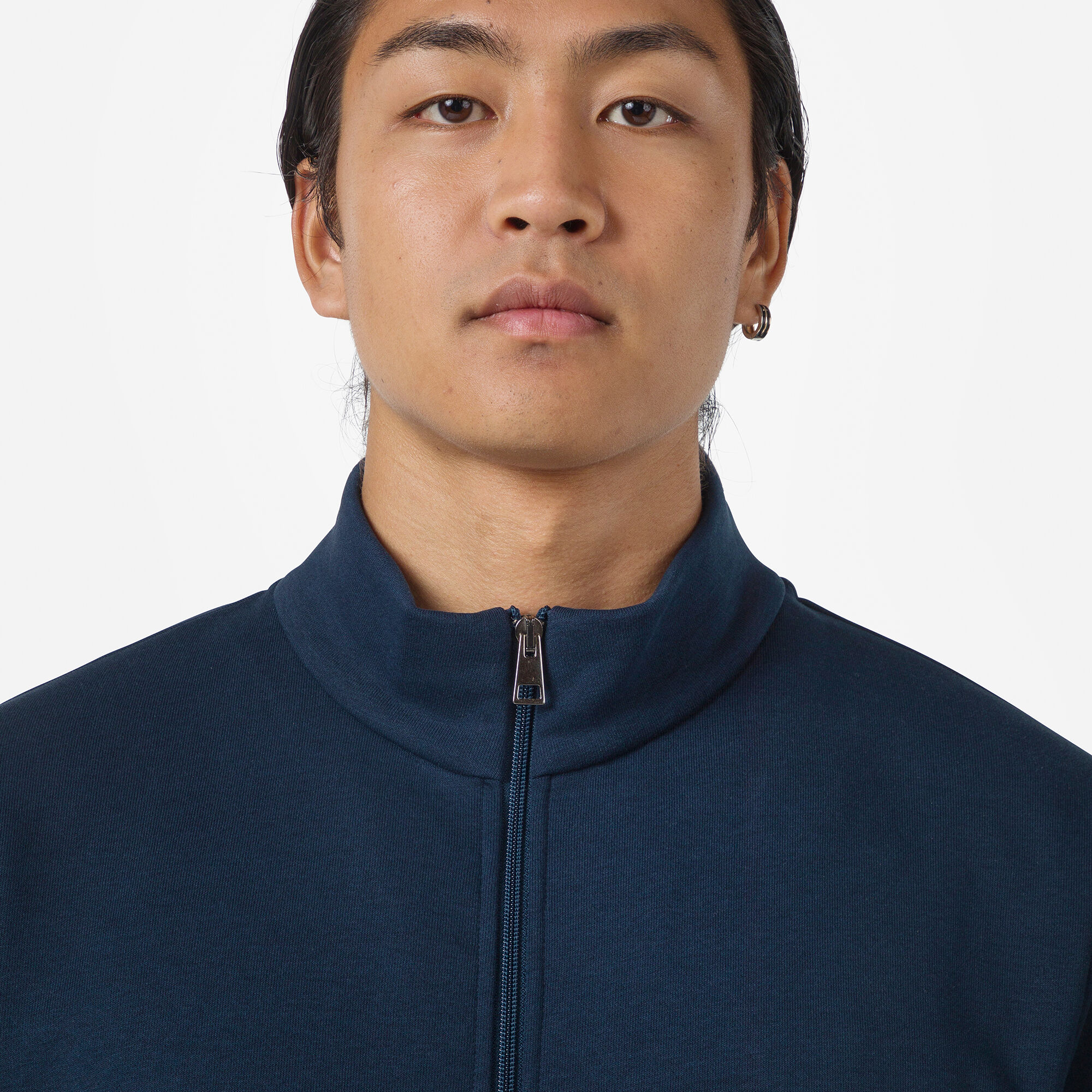Sweat en coton zippé Logo Homme