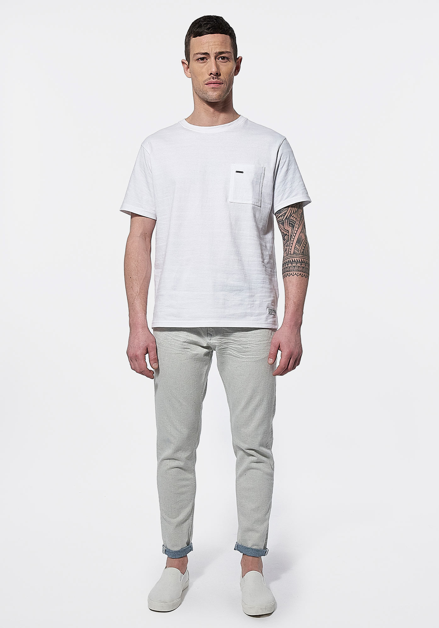 KYLAN  Jean relaxed cropped Homme