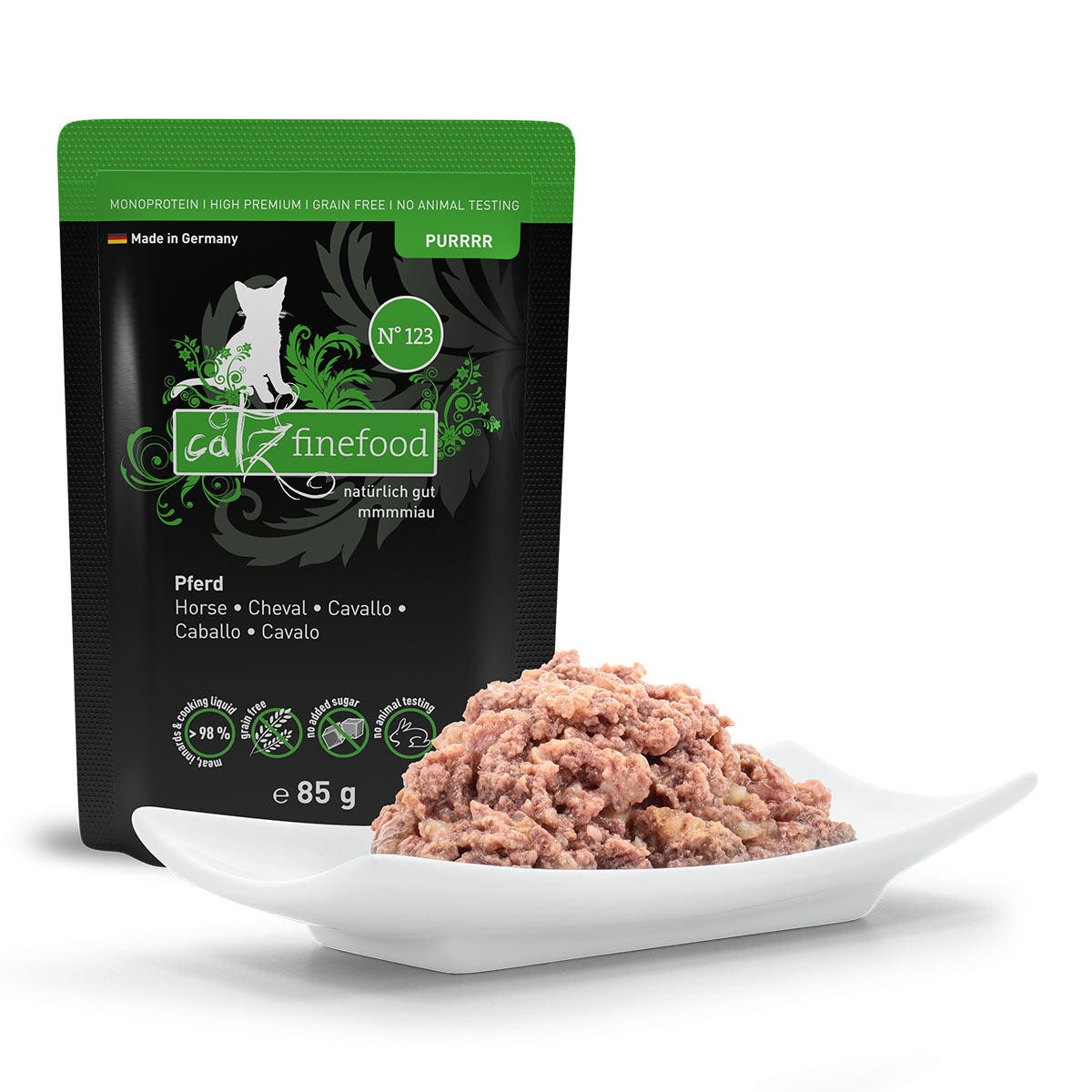 catz finefood Purrrr N° 123 - Pferd 8x85g kaufen bei ZooRoyal
