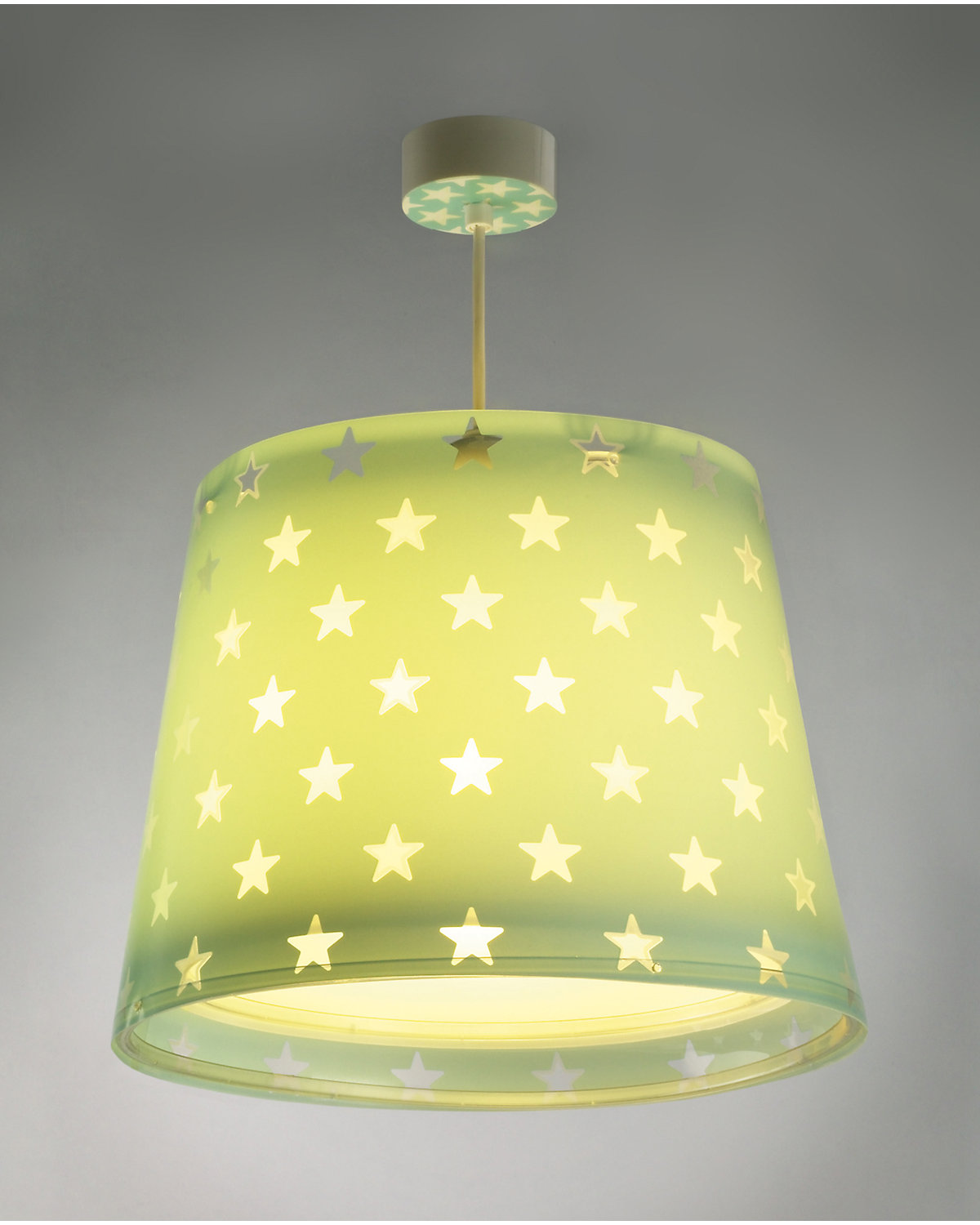 Hängelampe STARS, Glow in the dark, türkis
