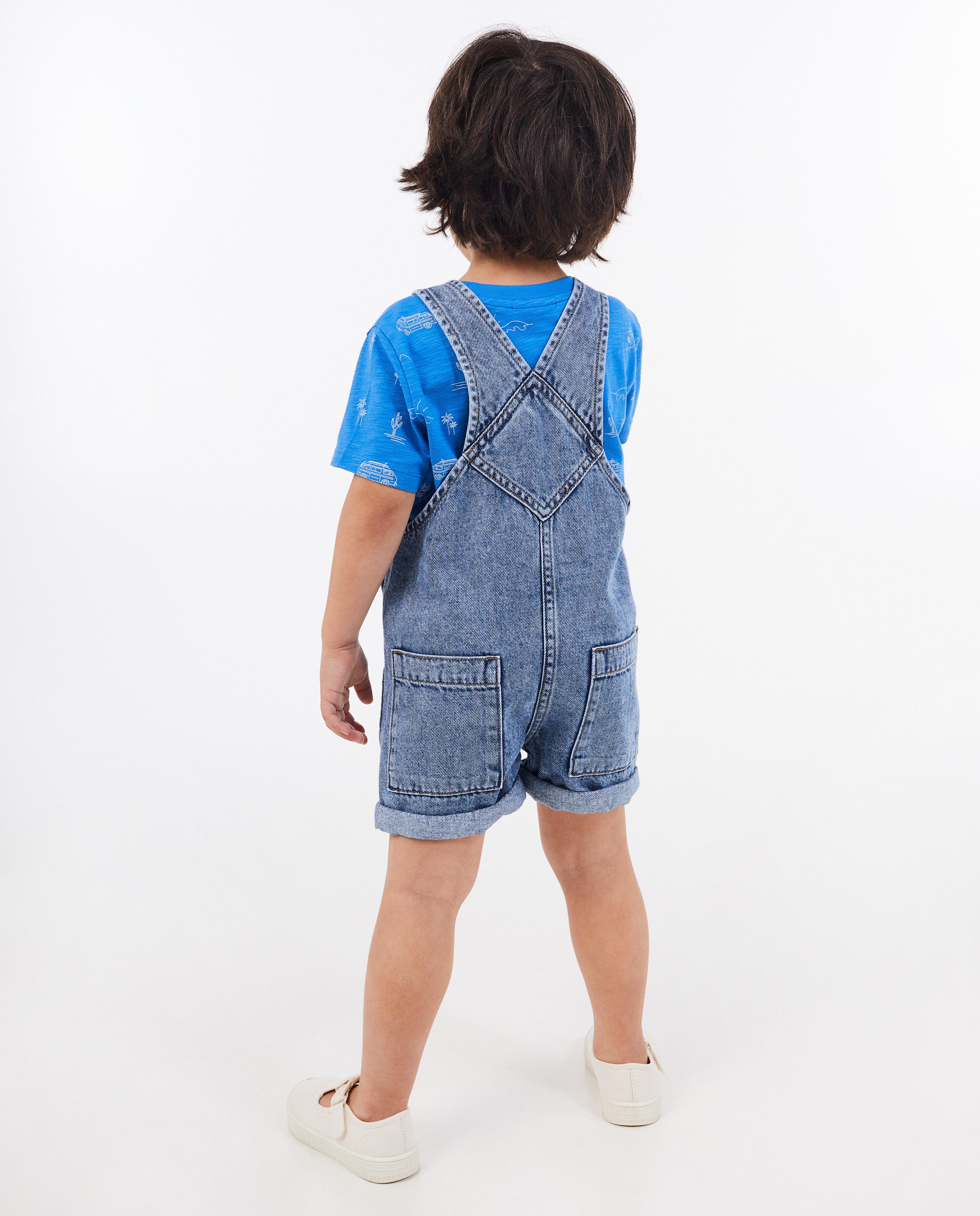 Salopetă din denim Kidz Nation Blue, albastru deschis