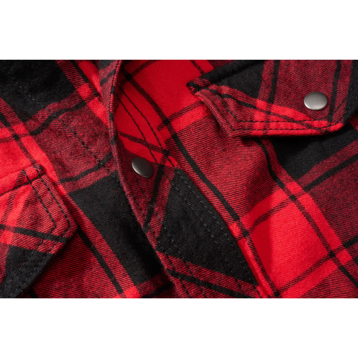 Checkshirt ärmellos rot-schwarz
