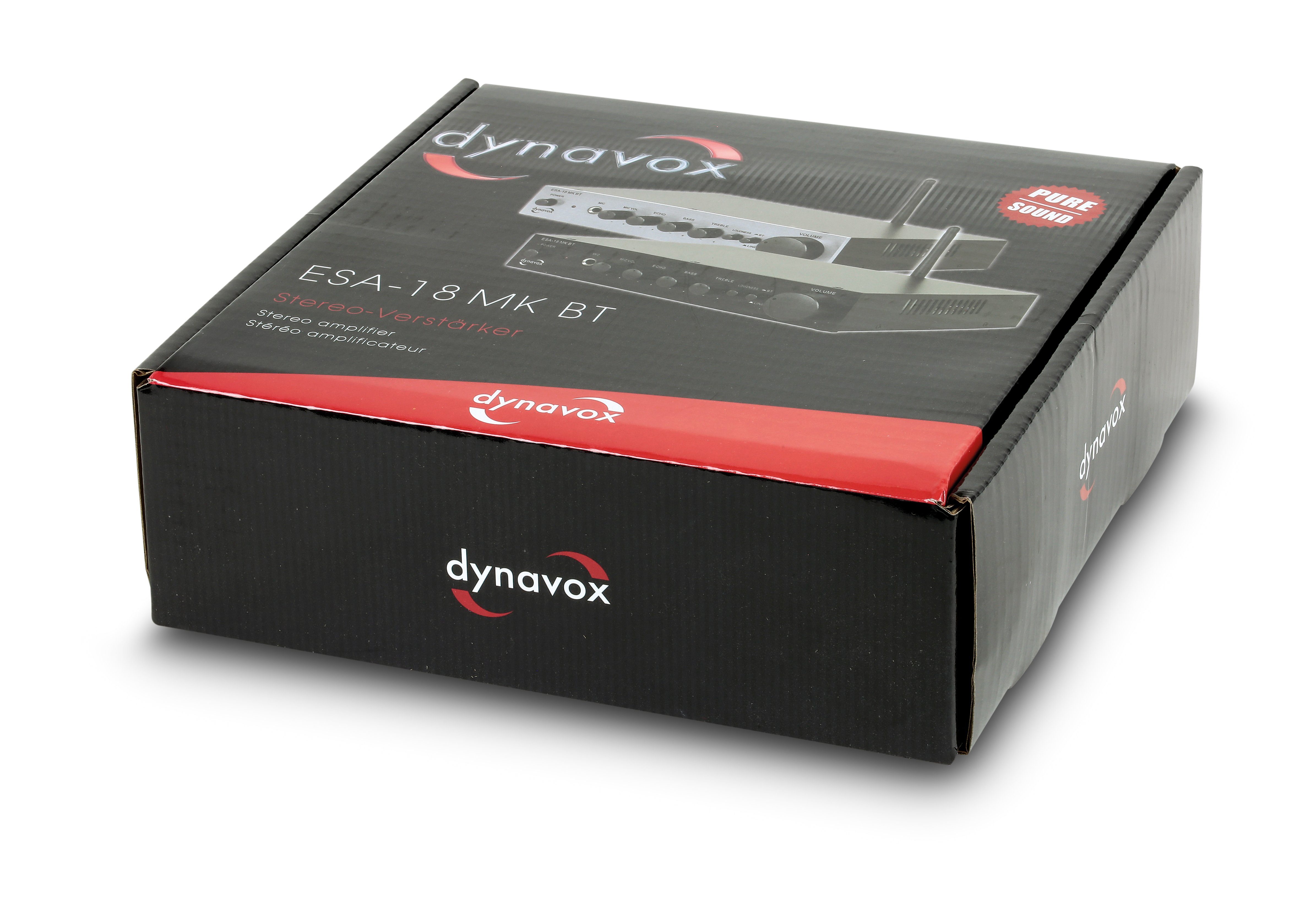 Dynavox ESA-18 MK BT Audioverstärker (140 W, Stereo, Bluetooth, Mikrofon-Eingang)