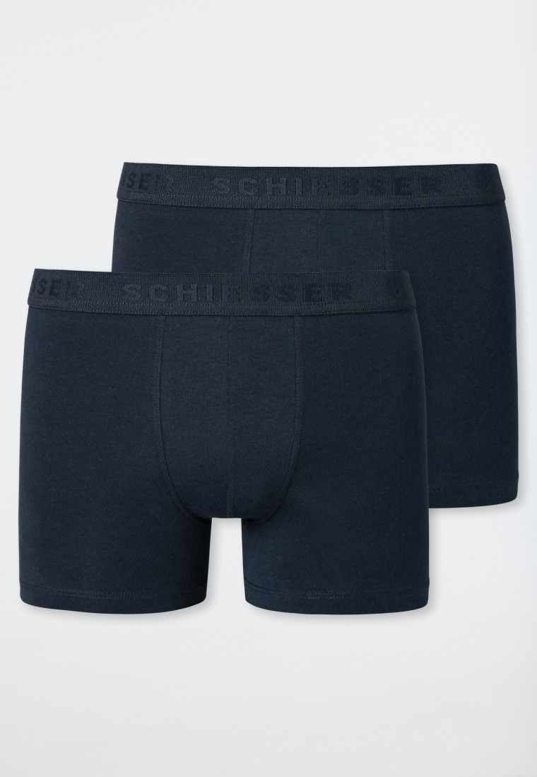 Shorts  2er-Pack Organic Cotton Webgummibund nachtblau - 95/5