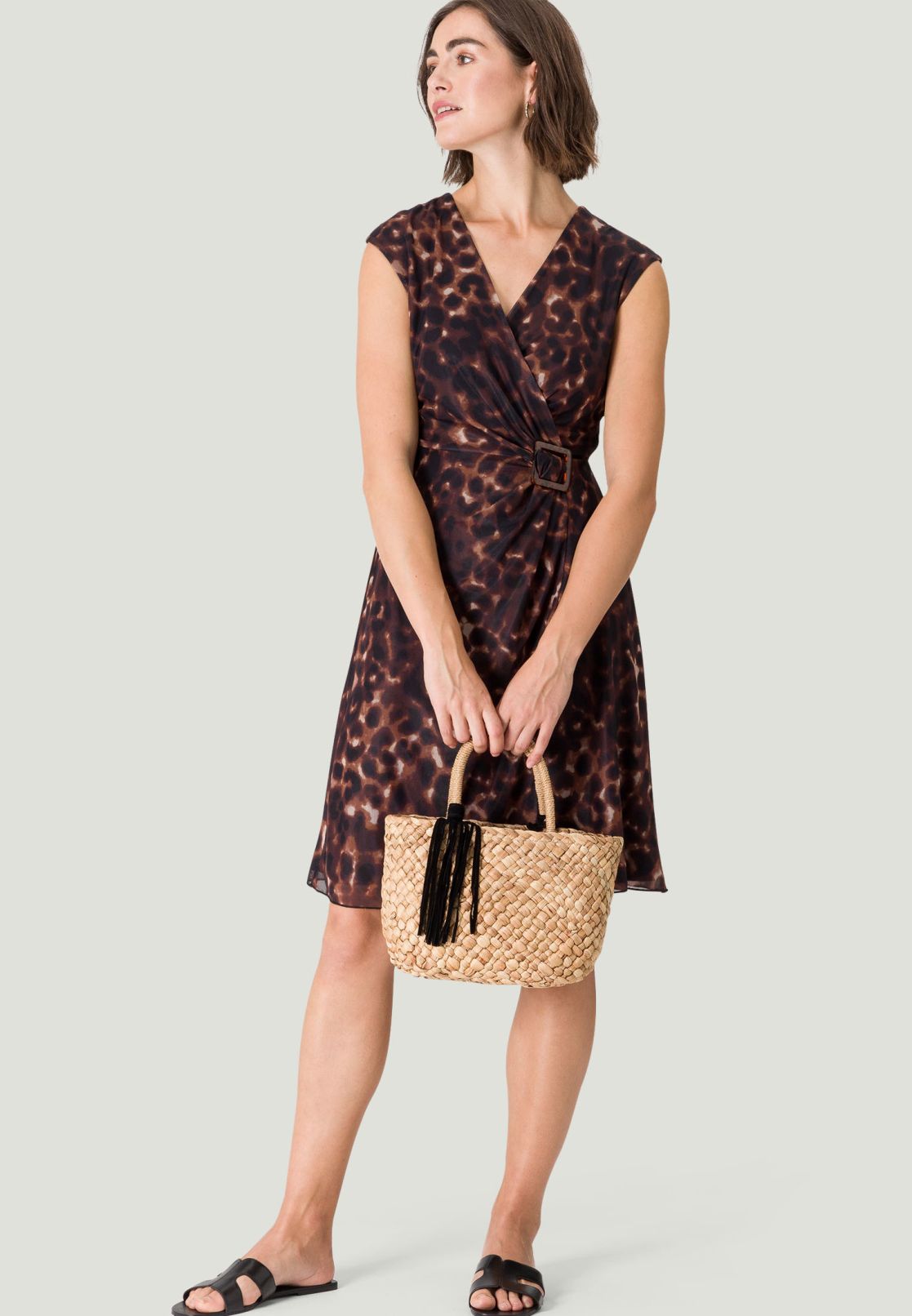 Meshkleid mit Leoprint