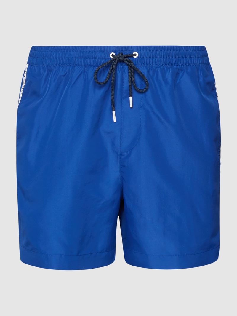Badehose mit Label-Details in royalblau