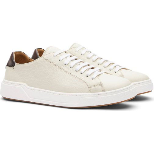 Lottusse SneakerAusGenarbtemKalbslederInCremeweiß