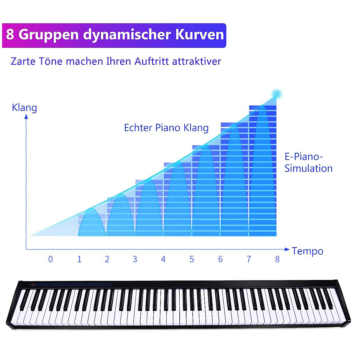 Keyboard mit Tragetasche 88 Tasten