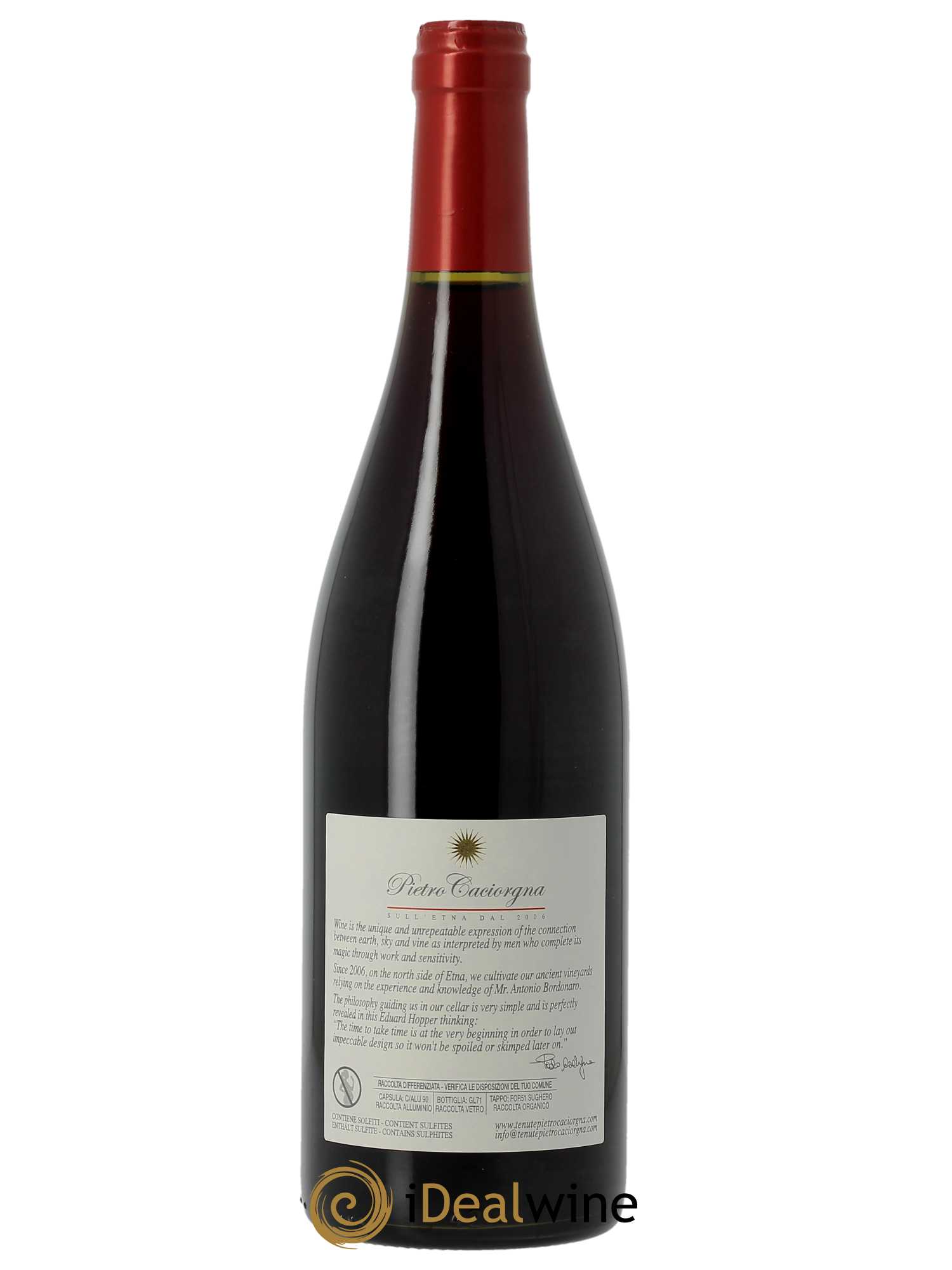Etna Rosso DOC Azienda Agricola Pietro Caciorgna Nanticchia  2019 - Lot de 1 Bouteille