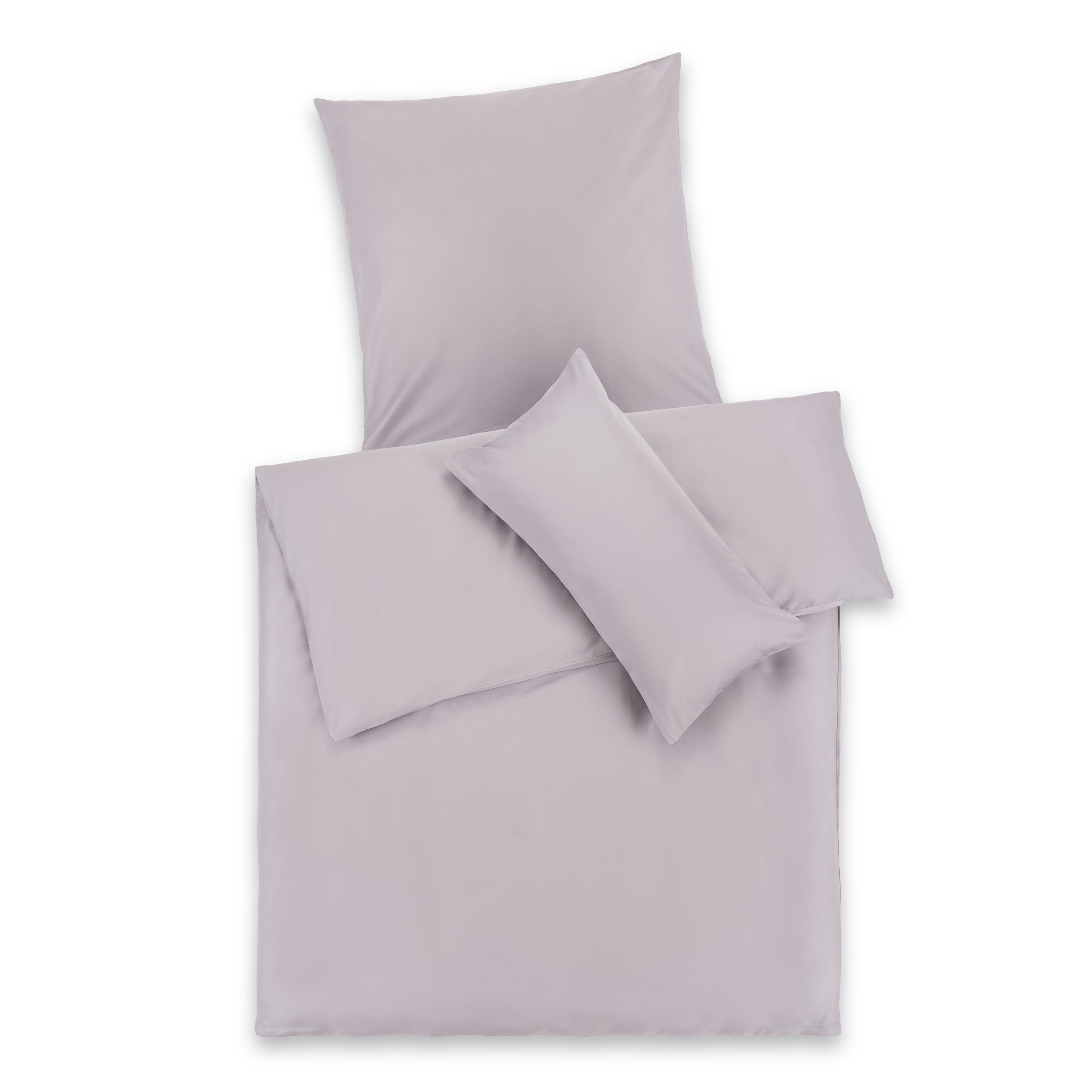 Kissenbezüge Premium Mako Satin Baumwolle Kissenbezug, Superweicher Kopfkissenbezug, Blumtal (1 Stück), mit Edler Glanz Optik und Gleichfarbigen Reißverschlüssen, Kissenhülle