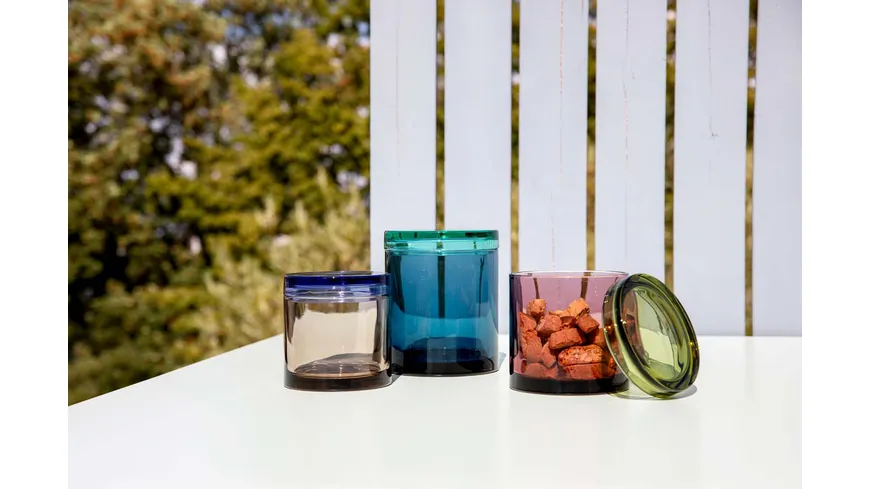 REMEMBER Glasdose Small Mehrfarbig