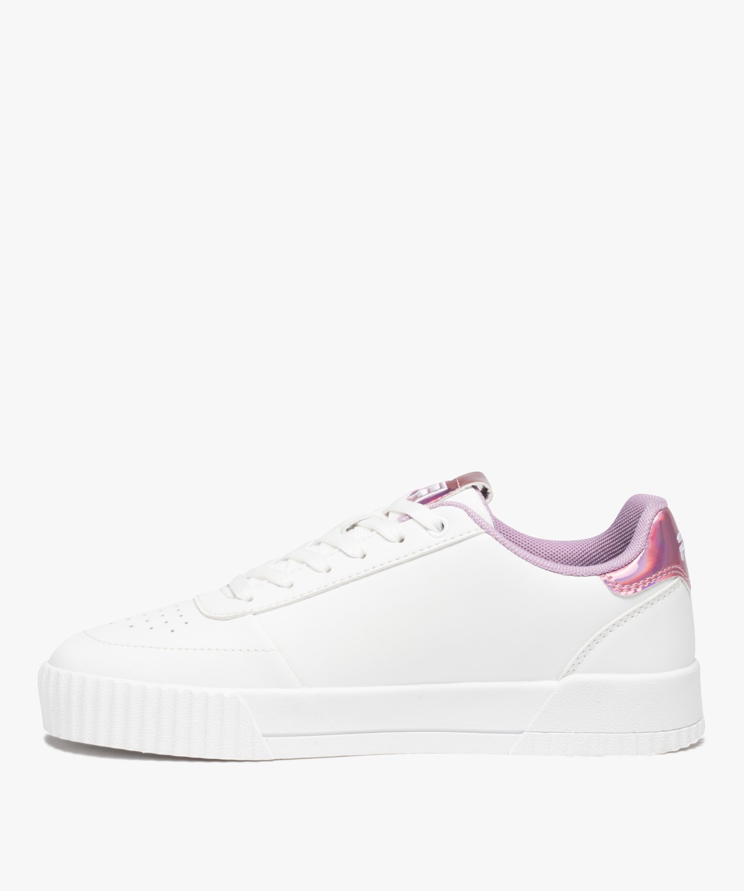 Baskets femme à lacets et détails colorés - Fila blanc | GEMO