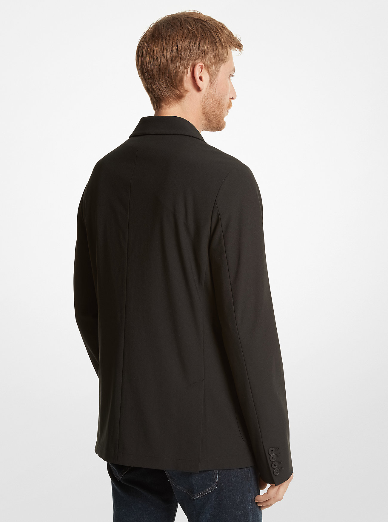 Vevd blazer - SVART